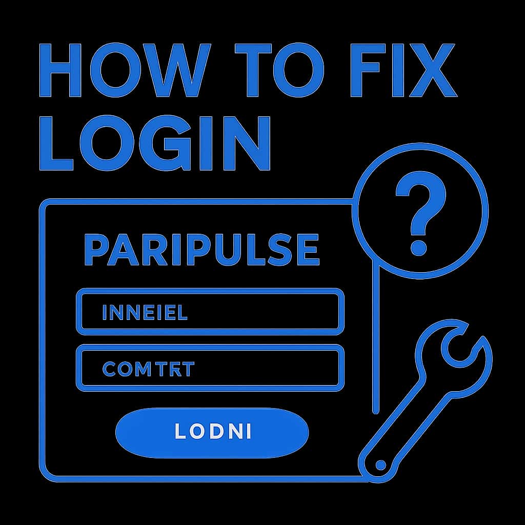 An educational diagram on troubleshooting Paripulse login issues.