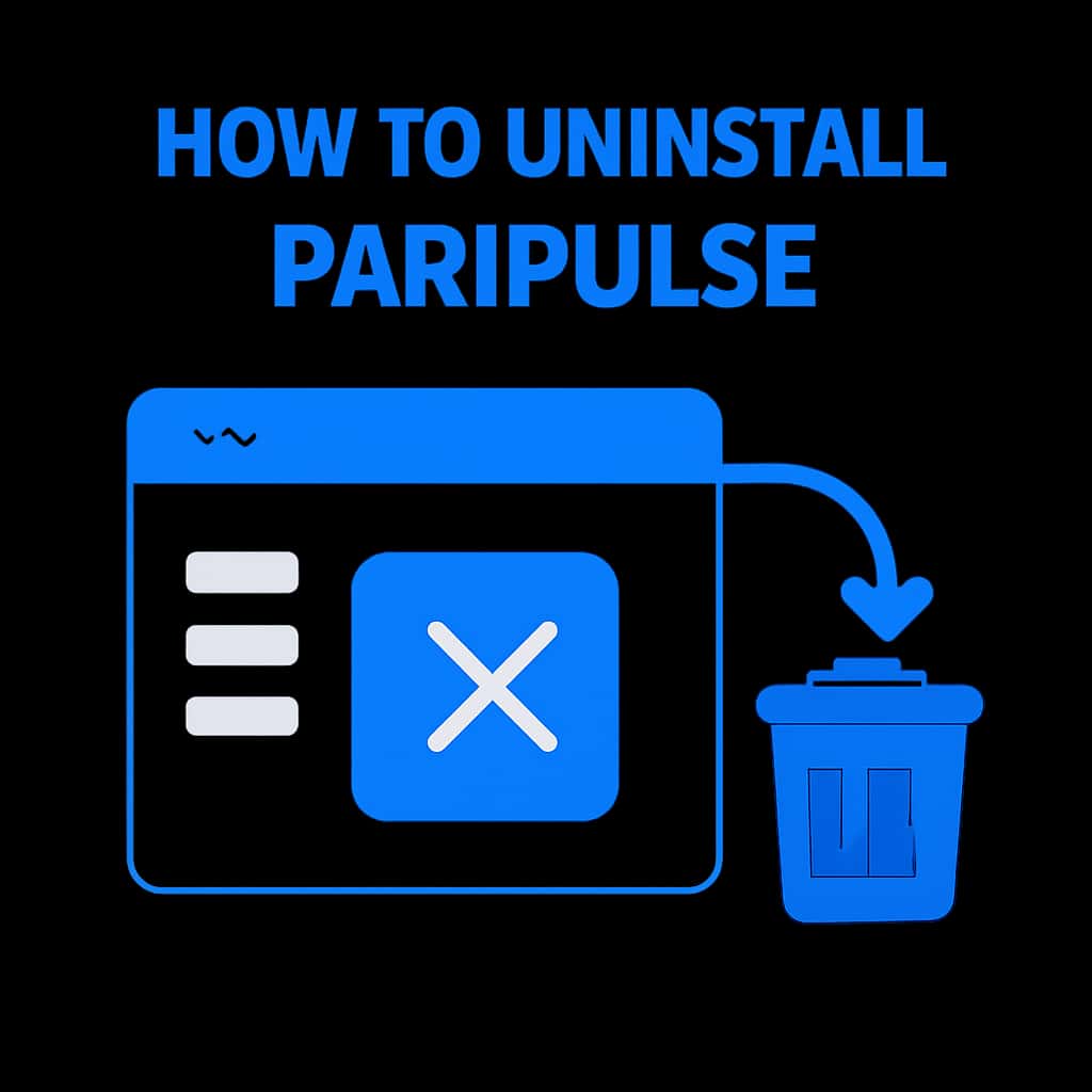 Diagram illustrating steps to uninstall Paripulse.