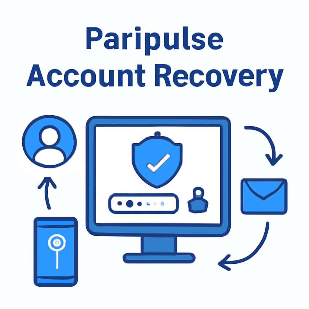 Illustration depicting the steps for Paripulse Account Recovery.
