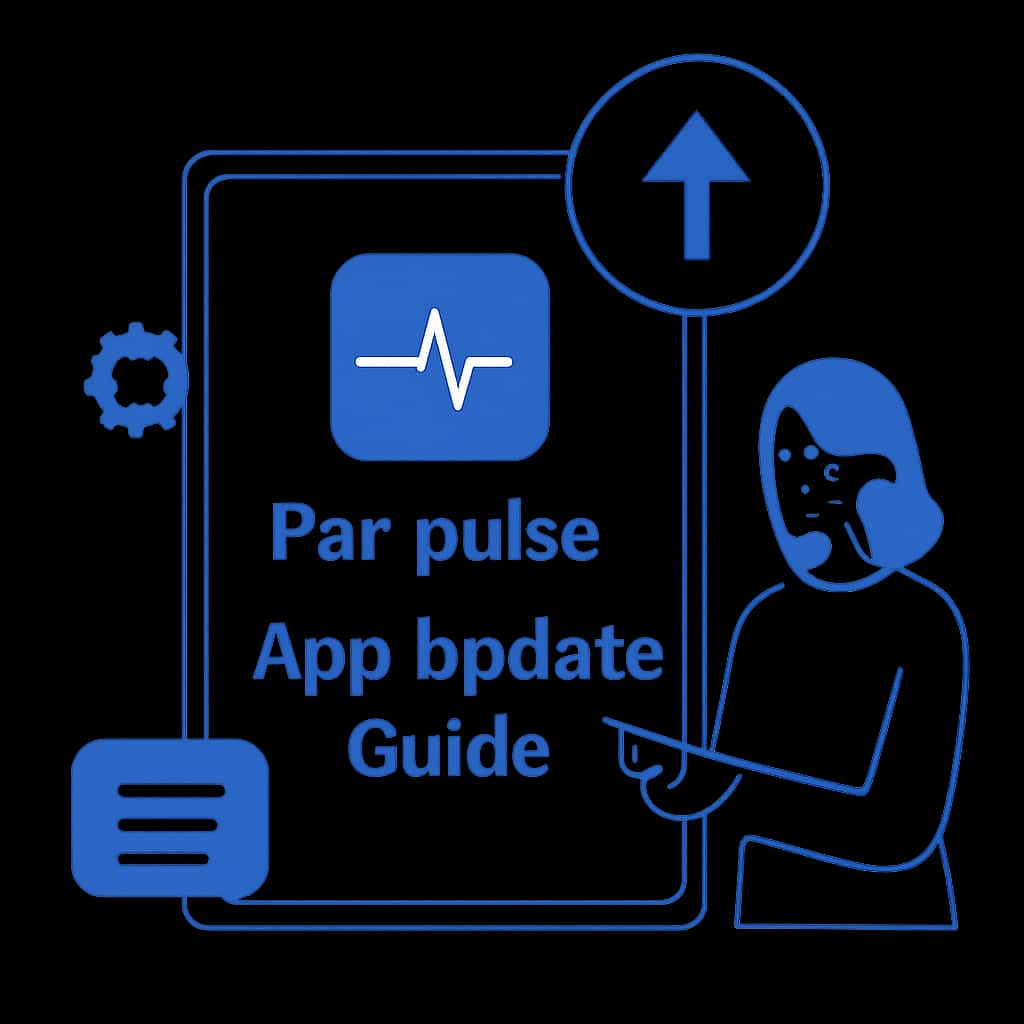 An illustration detailing the Paripulse App Update Guide topics.