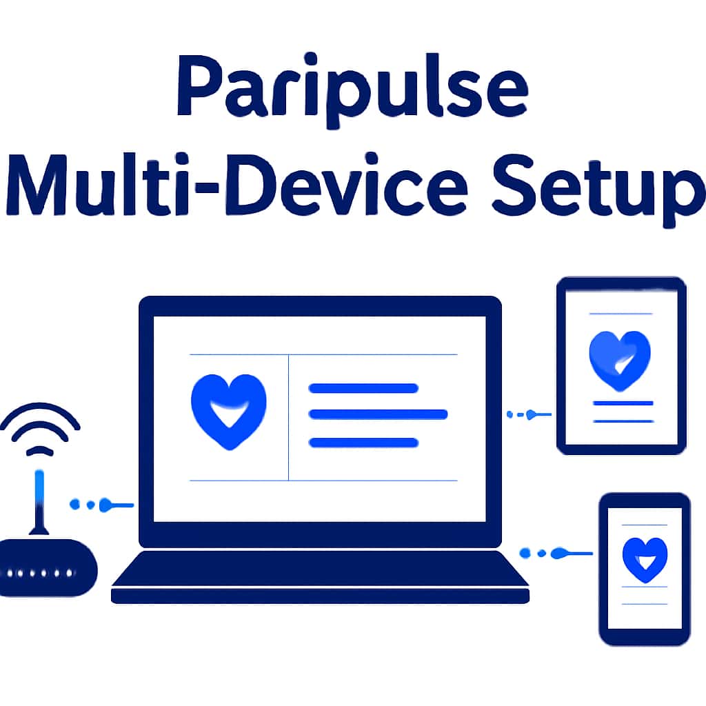An educational diagram outlining the steps involved in the Paripulse Multi-Device Setup.