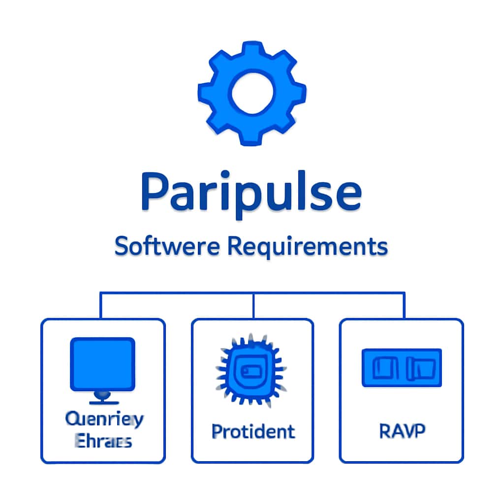 A diagram illustrating the essential software requirements for Paripulse.