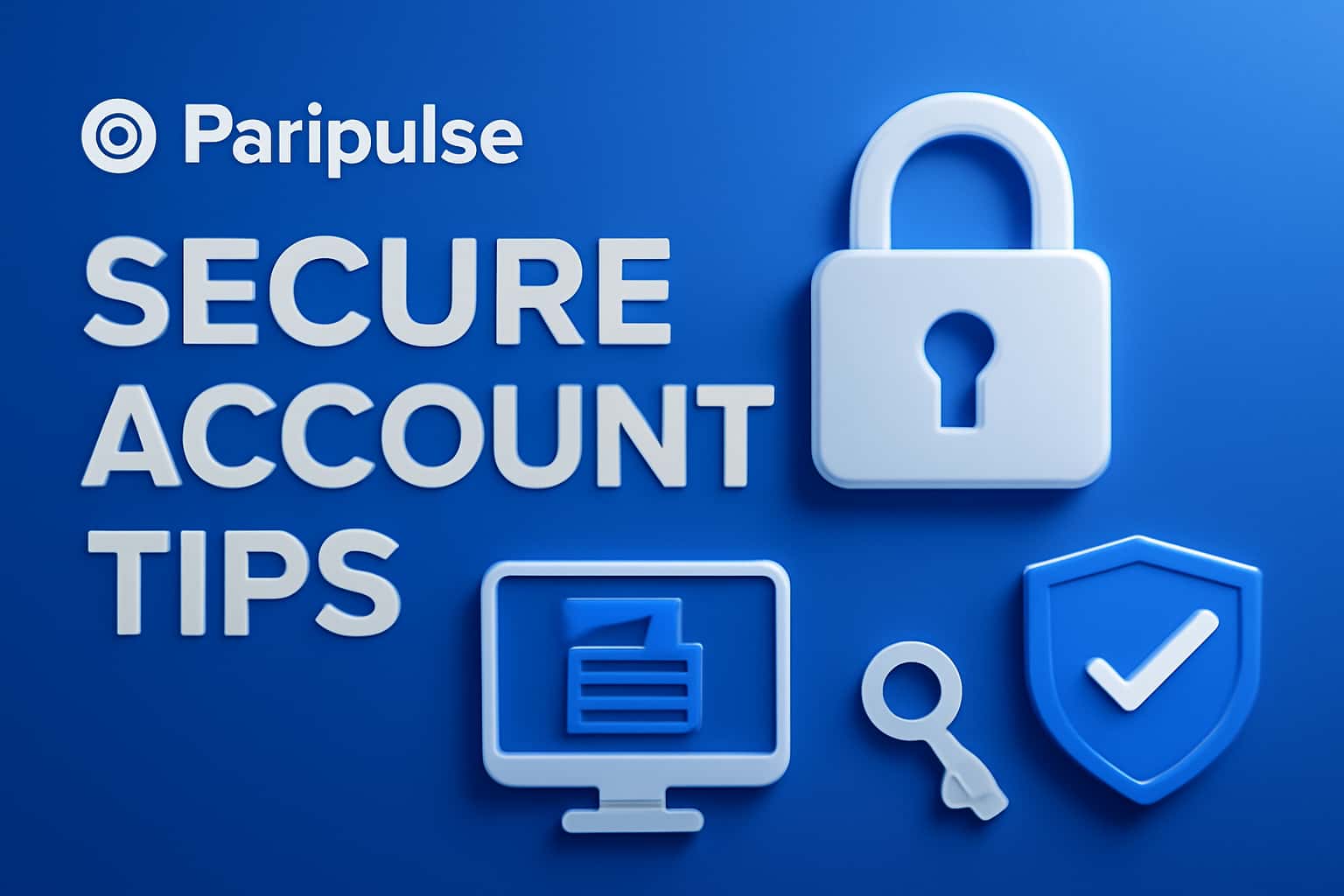 An informative scene representing secure account tips for Paripulse, featuring the text 'Paripulse' prominently.
