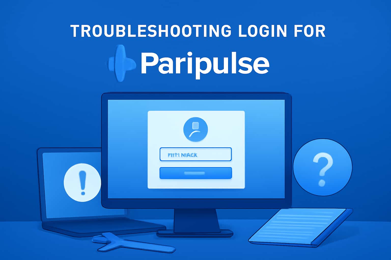 An informative visual representation of the Paripulse login troubleshooting process.
