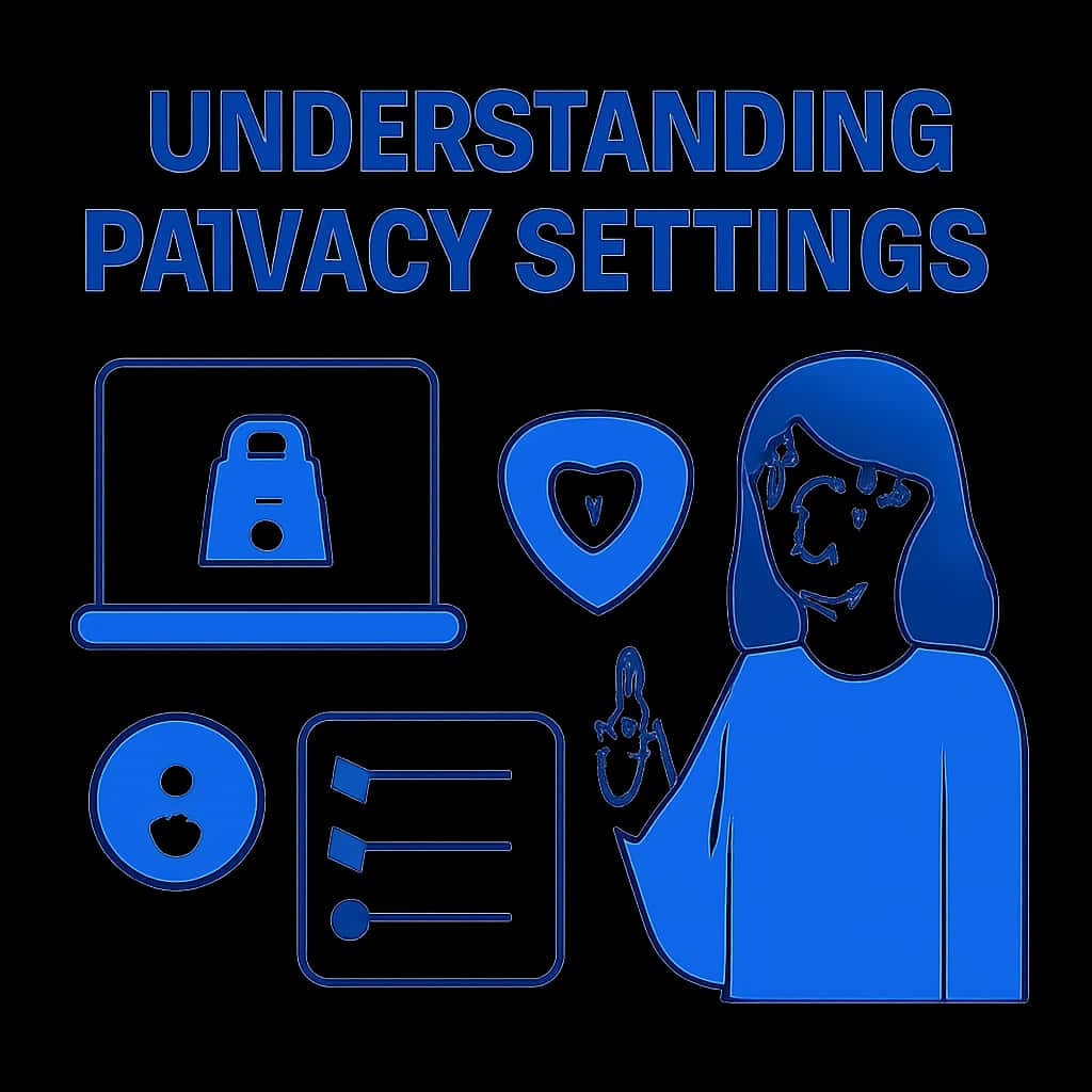 A diagram explaining the privacy settings features within the Paripulse application.